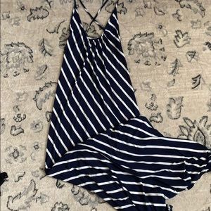 Maxi dress with criss cross and open back